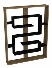 Põrandariiul Kalune Design Esteban, 120 x 22 x 156 cm, must/helepruun