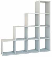 Raamaturiiul Top E Shop Step Biel 4x4, 153 x 30 x 153 cm, valge