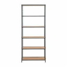 Riiul Actona Seaford, 77 x 35 x 185 cm, must/tamm
