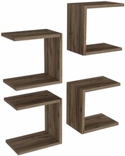 Seinariiul Kalune Design Base, 30 x 19,6 x 30 cm, 4-osaline komplekt, pruun