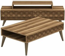 Elutoa mööblikomplekt Kalune Design 845(III), pähkel/tumepruun