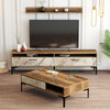 Elutoa mööblikomplekt Kalune Design Istanbul Marble, sise, pähkel/liiv