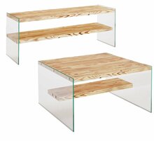 Elutoa mööblikomplekt Kalune Design Niagara S102, pruun, tamm/läbipaistev