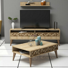 Elutoa mööblikomplekt Kalune Design 845(III), pruun/tamm