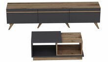 Elutoa mööblikomplekt Kalune Design Amsterdam, antratsiit/pähkel