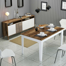 Elutoa mööblikomplekt Kalune Design Milan 528, siseruumidesse, valge/pähkel