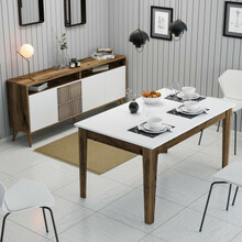 Elutoa mööblikomplekt Kalune Design Milan 522, siseruumidesse, valge/pähkel