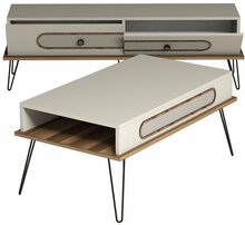 Elutoa mööblikomplekt Kalune Design 845(V), valge, kreem