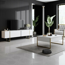 Elutoa mööblikomplekt Kalune Design Luxe, valge/kuldne