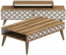 Elutoa mööblikomplekt Kalune Design City, sise, valge/pähkel