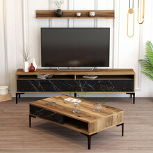 Elutoa mööblikomplekt Kalune Design Istanbul, siseruumidesse, must/pähkel