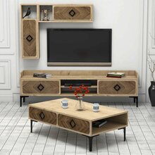 Elutoa mööblikomplekt Kalune Design 845(I), pruun/tamm
