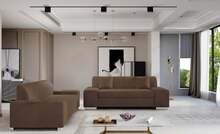 Diivanikomplekt Eltap Porto 2+3, 190 x 90 x 73 cm, helepruun