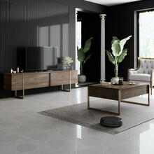 Elutoa mööblikomplekt Kalune Design Luxe, sise, kuldne/pähkel