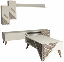 Elutoa mööblikomplekt Kalune Design Beril, siseruumidesse, kreemjas