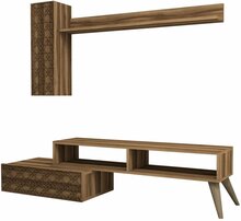 Elutoamööbli komplekt Kalune Design 845(XL), pruun, 37.2 x 150 x 37.8 cm, pähkel