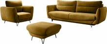 Mööblikomplekt Eltap Silva Loco 45, 236 x 95 x 90 cm, 3-osaline, kollane