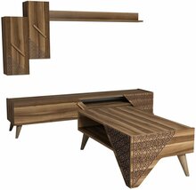 Elutoa mööblikomplekt Kalune Design 845(II), tumepruun/pähkel