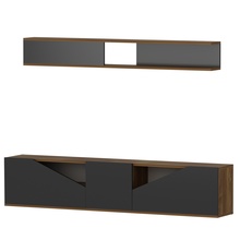 Elutoa mööblikomplekt Kalune Design Tac, siseruumidesse, must/pähkel