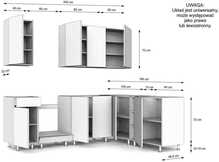 Köögimööbli komplekt Top E Shop Vario Z1, 240x180 cm, valge