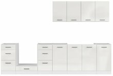 Köögimööblikomplekt Black Red White Junona Line, 3 m, valge