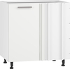 Alumine nurgakapp Halmar Vento DN-100/82, 52 x 100 x 82 cm, valge/mattvalge