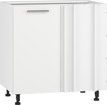 Alumine nurgakapp Halmar Vento DN-100/82, 52 x 100 x 82 cm, valge/mattvalge