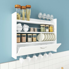 Rippuv köögiriiul Kalune Design Knott 935CMN1304, 15 x 85 x 65 cm, valge