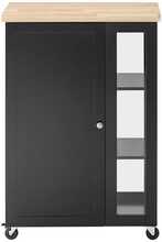 Köögisaar ratastel Sobuy FKW75-SCH, 60 x 40 x 90 cm, must/heledapruun