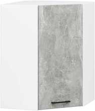 Nurgaga köögikapp Akord Oliwia W 60/60cm H720, 60 x 30 x 72 cm, valge/betoon