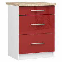 Köögikapp Akord Oliwia S60, 60 x 60 x 85 cm, punane/valge