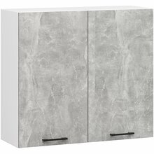 Ülemine köögikapp Akord Oliwia W80 H720, 80 x 30 x 72 cm, hall/valge