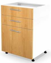 Alumine köögikapp Halmar Vento DS3-60/82, 52 x 60 x 82 cm, tamm/valge