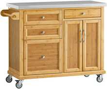Köögisaar ratastel Sobuy FKW70-N, 107 x 46 x 92 cm, pruun