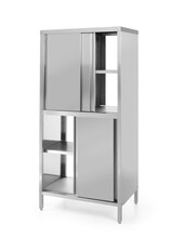 Läbikäidav kapp liugustega Hendi 811634, 800 x 500 x 1800 mm, roostevaba teras