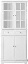 Köögikapp Sobuy FSB76-W, 75 x 40 x 175 cm, valge/hõbedane