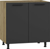 Alumine köögikapp HALMAR Vento D-80/82, 52 x 80 x 82 cm, must/antratsiit/tamm