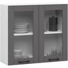 Ülemine köögikapp Akord Oliwia W80 H720, 80 x 30.5 x 72cm, hall/valge