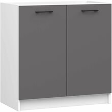 Kapp valamu alla Akord Oliwia S80ZL, hall/valge/betoon