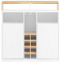 Köögisaar SoBuy KNL07-WN, 105 x 60 x 105 cm, valge/beež