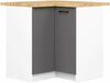 Nurgaköögikapp Akord Oliwia S90/90, 90 x 46 x 85 cm, pruun/valge/hall
