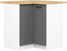 Nurgaköögikapp Akord Oliwia S90/90, 90 x 46 x 85 cm, pruun/valge/hall