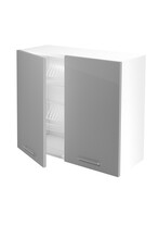 Riputatav köögikapp Halmar Vento GC 80/72, 80 x 30 x 72 cm, hall/valge