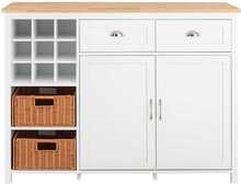 Köögisaar Sobuy KNL05-W, 120 x 56 x 90 cm, valge/beež