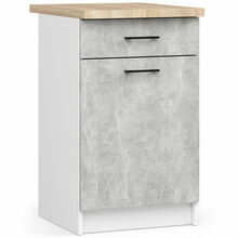 Alumine köögikapp Akord Furniture Factory Oliwia S50 SZ1, 46 x 50 x 85 cm, valge/hall