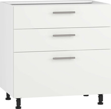Alumine köögikapp Halmar Vento DS3-80/82, 80 x 52 x 82 cm, valge/matt valge