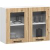 Ülemine köögikapp Akord Oliwia W80 H580, 80 x 30.5 x 58 cm, pruun/valge