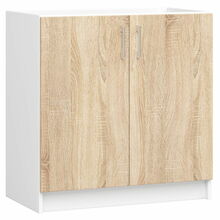 Köögikapp NORE Lima S80 ZL, 44.5 x 80 x 82 cm, valge/tamm