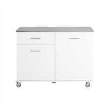 Köögisaar SoBuy FKW117, 120 x 56 x 90 cm, valge/hall