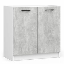 Köögi valamukapp Akord Oliwia S80ZL, 46 x 80 x 82 cm, valge/hõbe